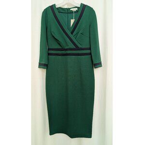 NWT Boden Sz 6 Green Midi Dress